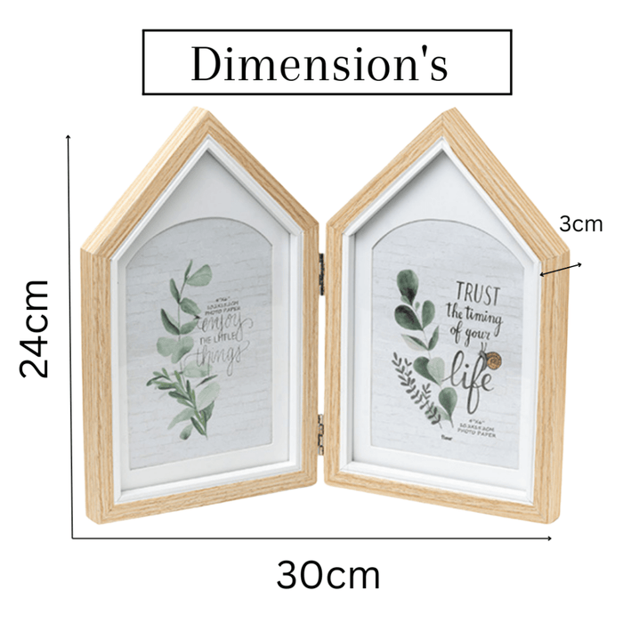 Photo Frames - Two House shape Beige - eazy wagon