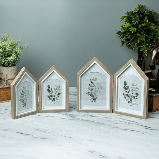 Photo Frames - Two House shape Brown - eazy wagon