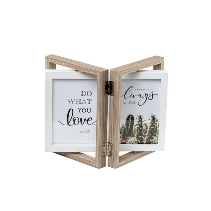 Photo Frames - Double Door Frame with Rotation - Grey