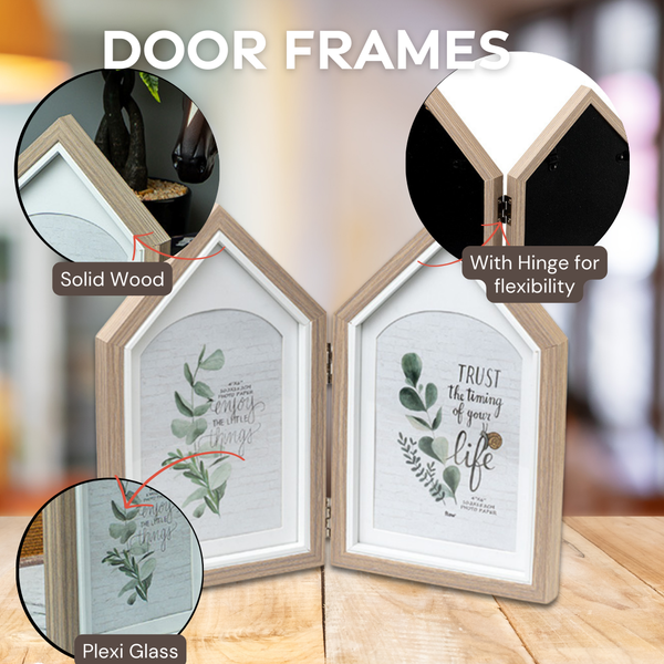 Photo Frames - Two House shape Brown