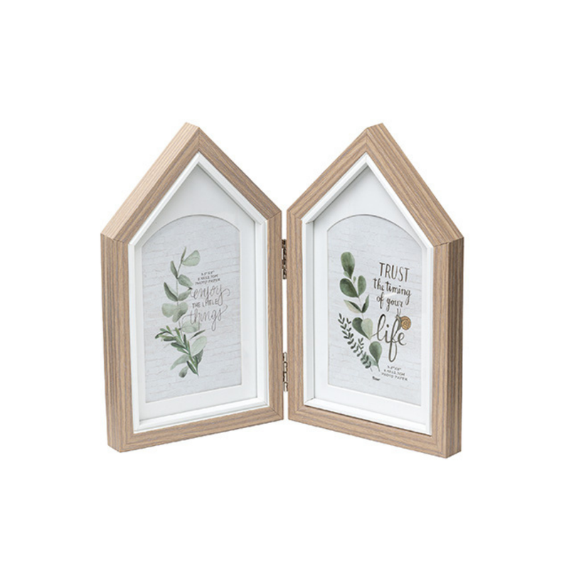 Photo Frames - Two House shape Brown