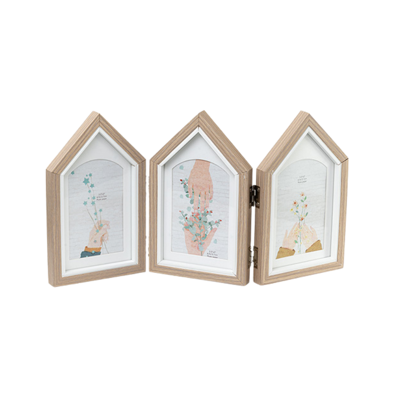 Photo Frames - Three House shape Brown