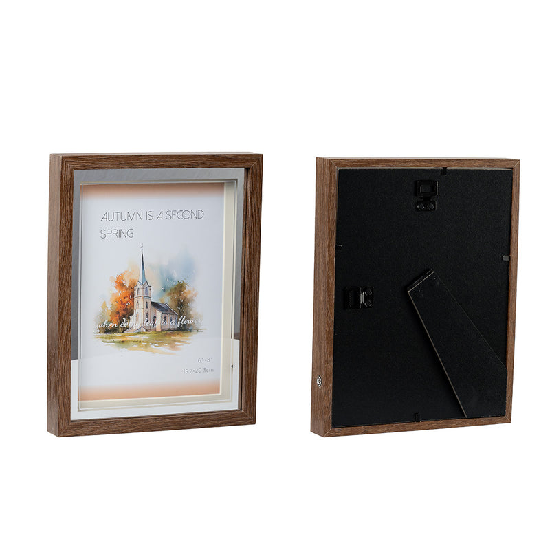 Photo Frames - Brown Silver With LED Light