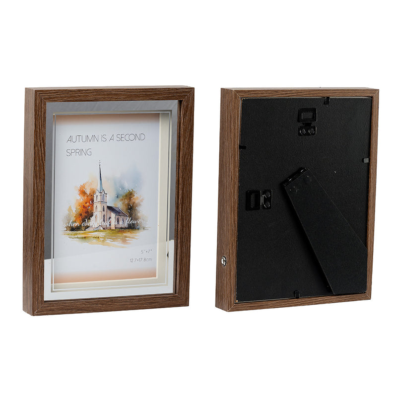 Photo Frames - Brown Silver With LED Light