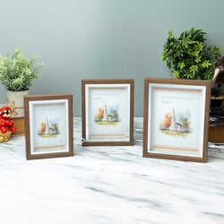 Photo Frames - Brown Silver With LED Light