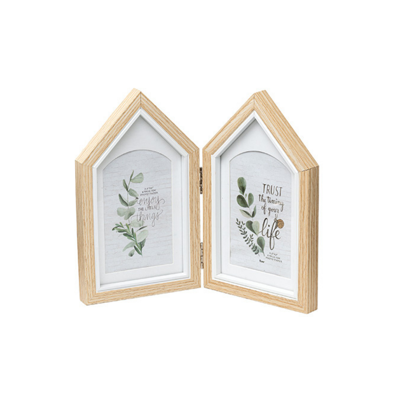 Photo Frames - Two House shape Beige