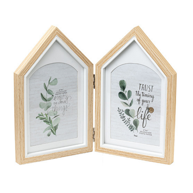 Photo Frames - Two House shape Beige