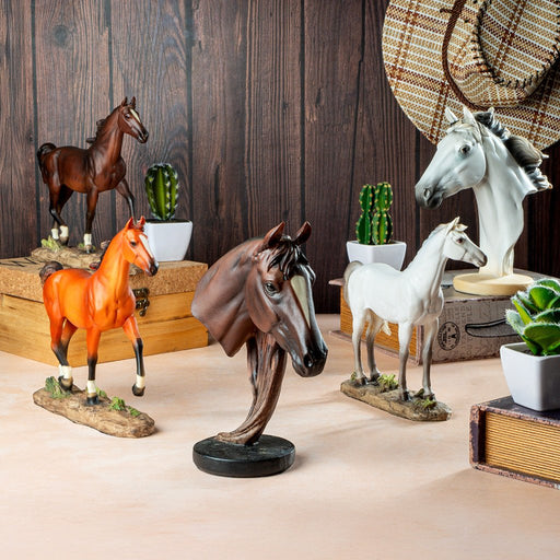 Polyresin showpiece - Horse - eazy wagon