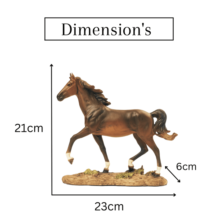 Polyresin showpiece - Horse - eazy wagon