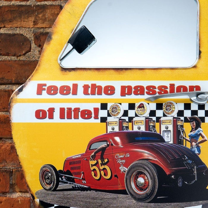 Retro Car Door Mirror - Retro Racing Garage Car Door - eazy wagon