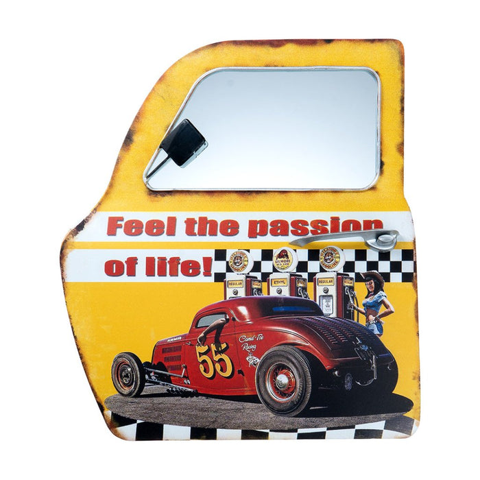 Retro Car Door Mirror - Retro Racing Garage Car Door - eazy wagon