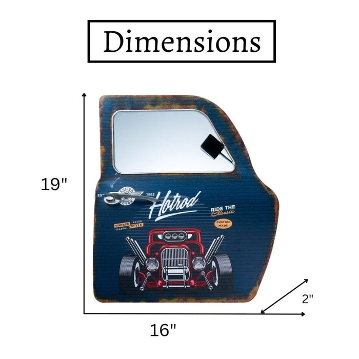 Retro Car Door Mirror - Vintage Hotrod Garage Car Door - eazy wagon