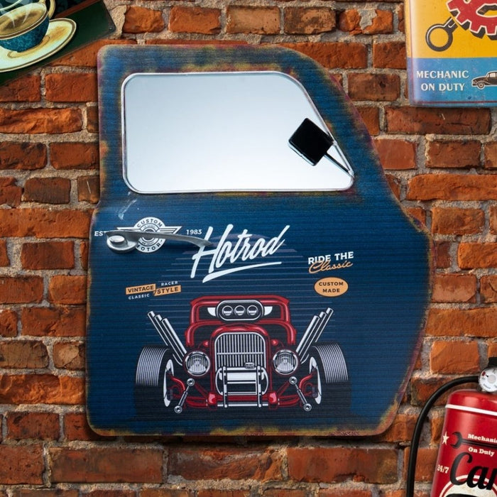 Retro Car Door Mirror - Vintage Hotrod Garage Car Door - eazy wagon