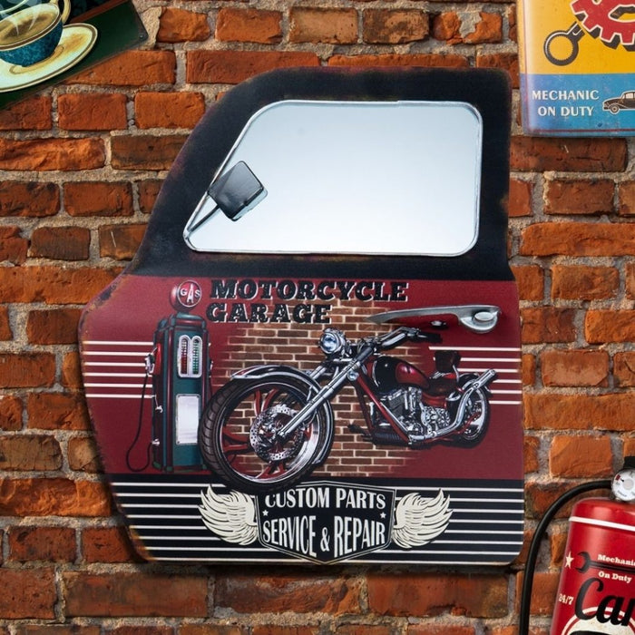 Retro Car Door Mirror - Vintage Motorcycle Garage Car Door - eazy wagon