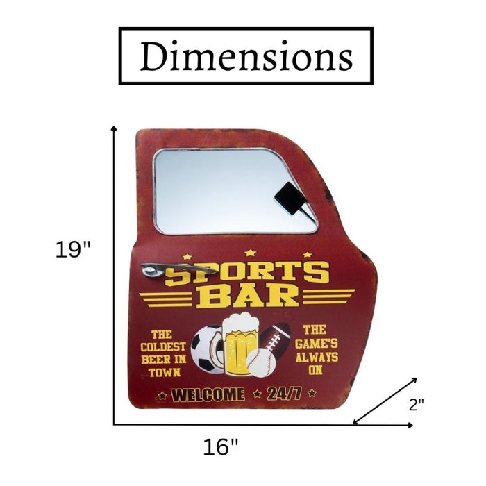 Retro Car Door Mirror - Vintage Sports Bar Car Door - eazy wagon