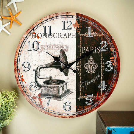 Retro MDF Clock - Gramophone Dial - eazy wagon