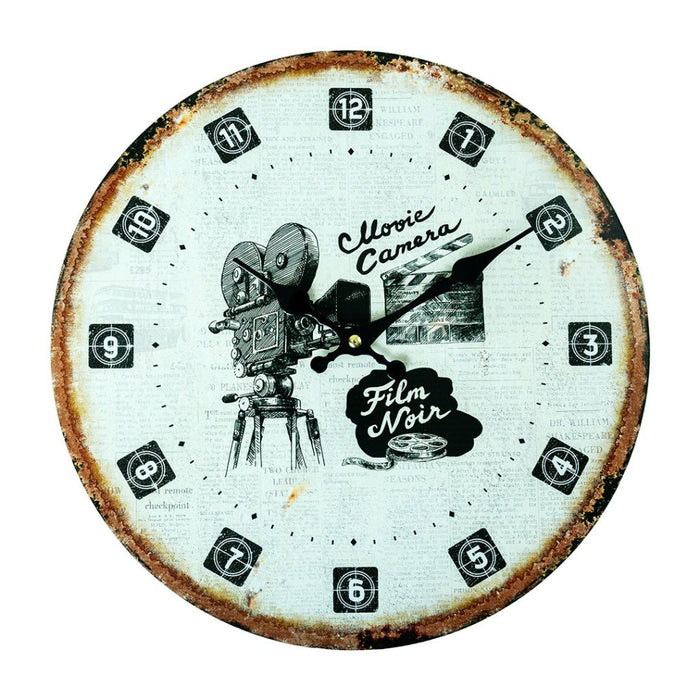 Retro MDF Clock - Movie Camera Dial - eazy wagon