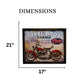 Retro Wall Frame - Motorcycle FatBoy garage - eazy wagon