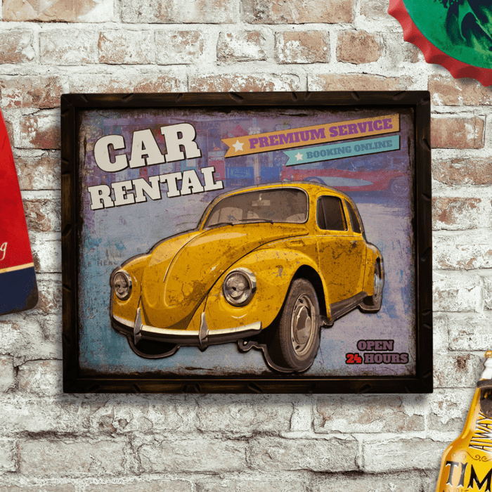 Retro Wall Frame - VW Beetle - eazy wagon