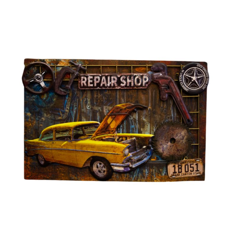 3D Retro Frame - Yellow Cab