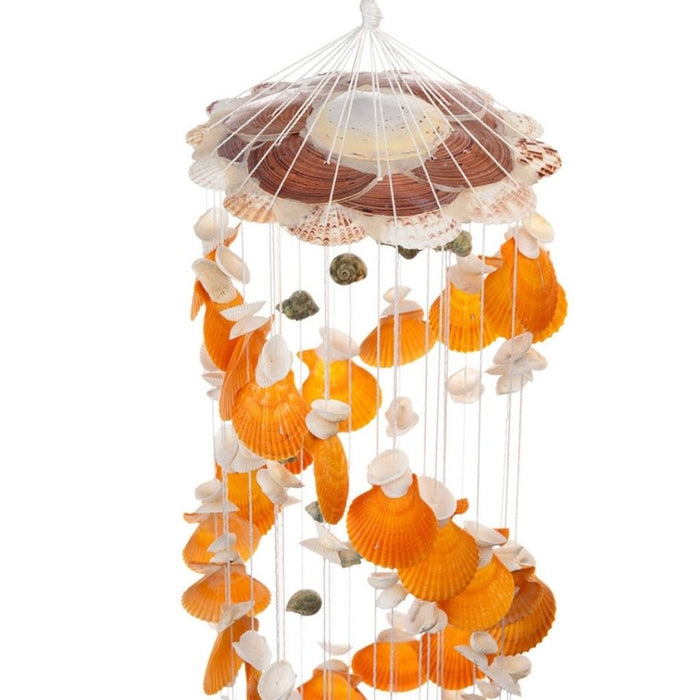Seashells wall Hanging - Orange color 3.41ft - eazy wagon