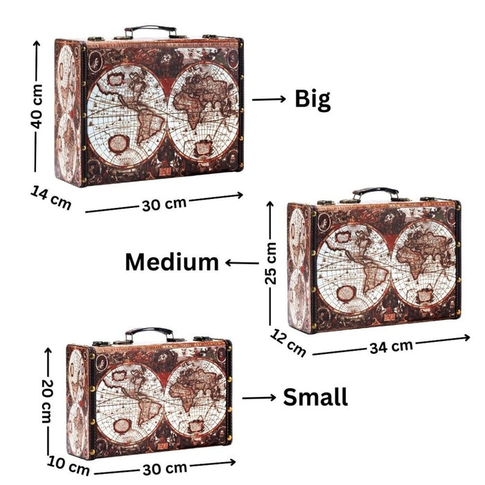 Storage Trunk Box – World Map Travel Design - eazy wagon