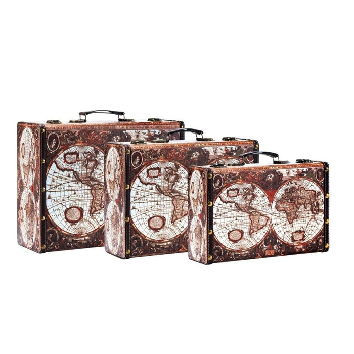 Storage Trunk Box – World Map Travel Design - eazy wagon