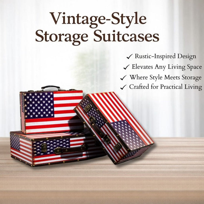 Storage Trunk boxes - American Flag - eazy wagon