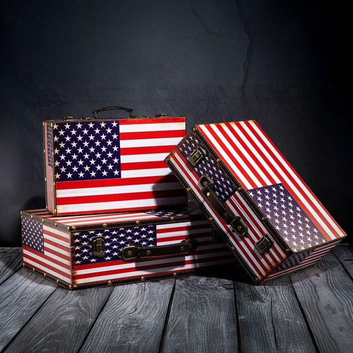 Storage Trunk boxes - American Flag - eazy wagon