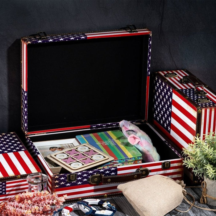 Storage Trunk boxes - American Flag - eazy wagon