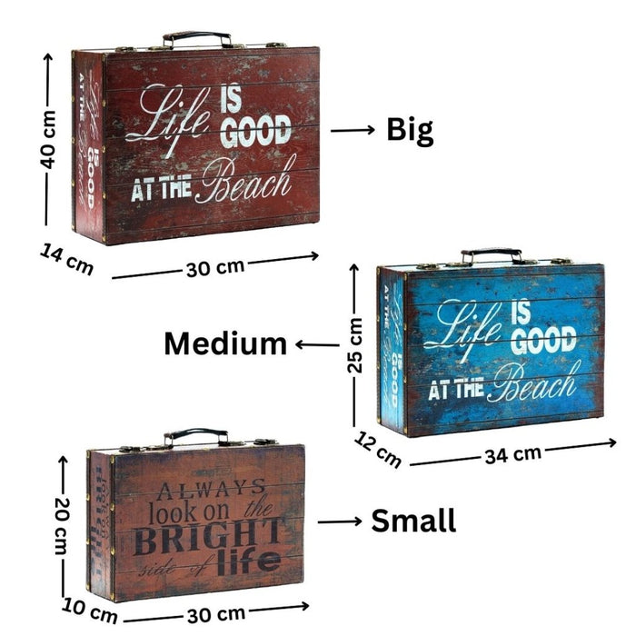 Storage Trunk boxes - Life is good at the beach Retro - eazy wagon