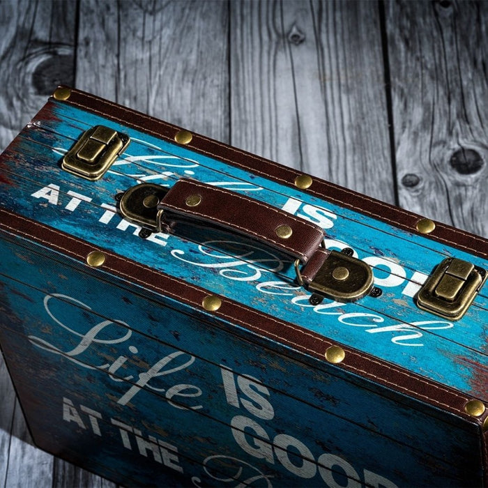 Storage Trunk boxes - Life is good at the beach Retro - eazy wagon