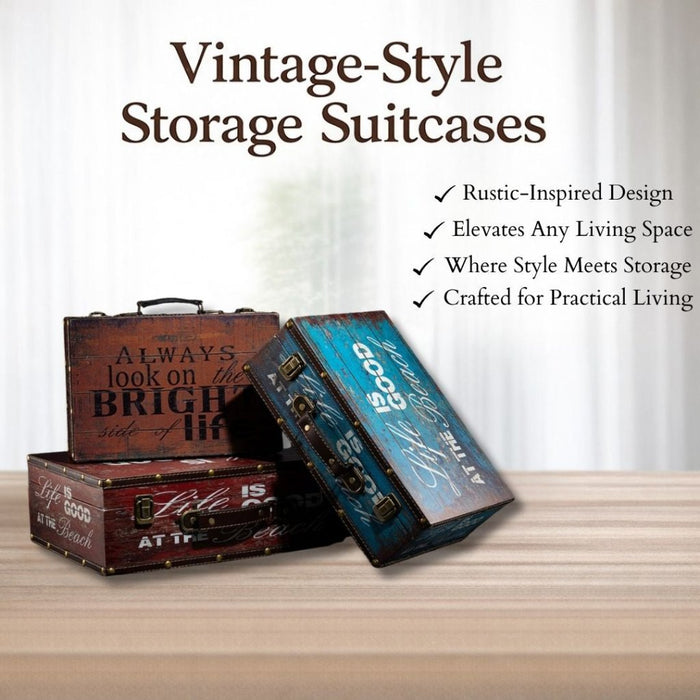 Storage Trunk boxes - Life is good at the beach Retro - eazy wagon