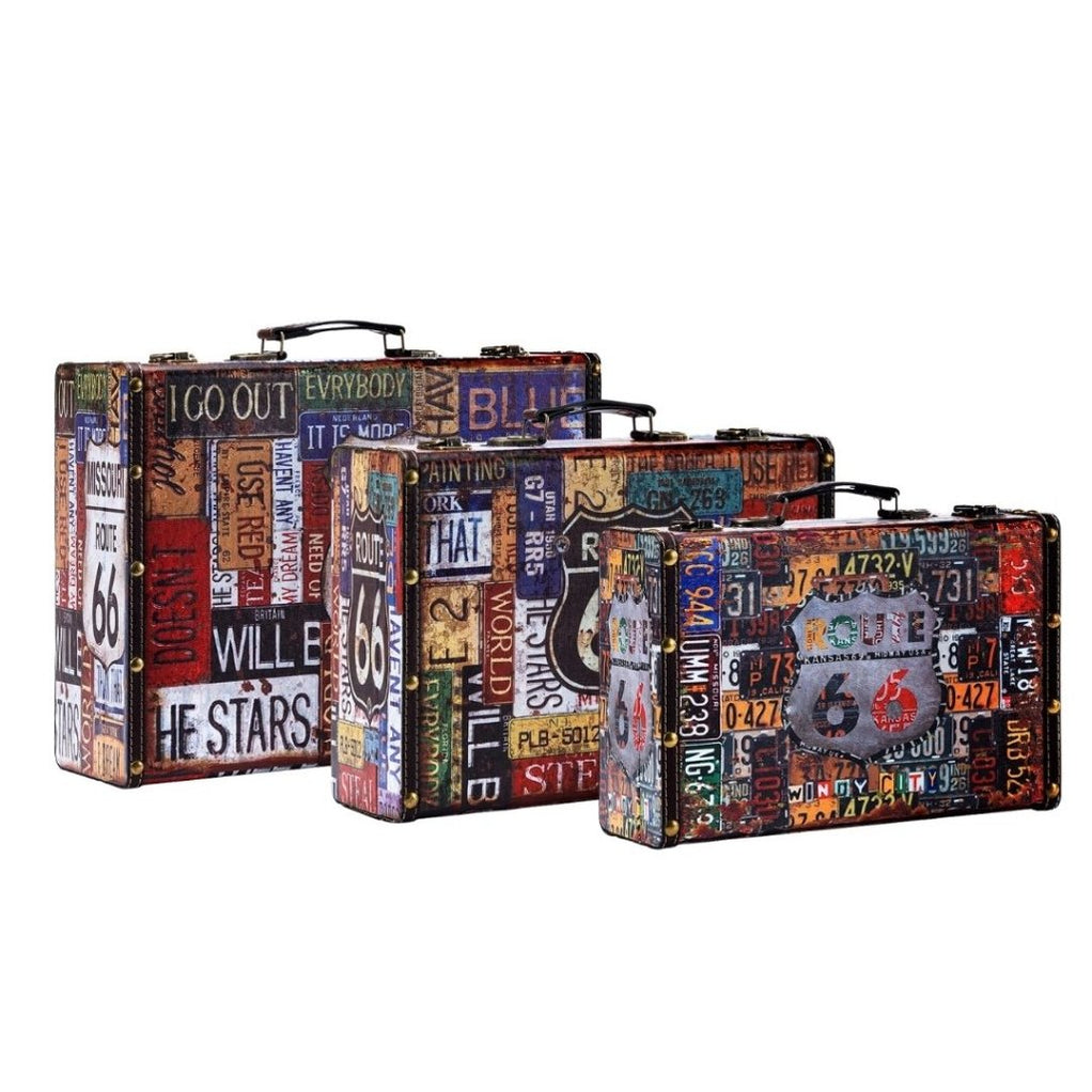 Storage Trunk boxes - Route 66 number plates — eazy wagon