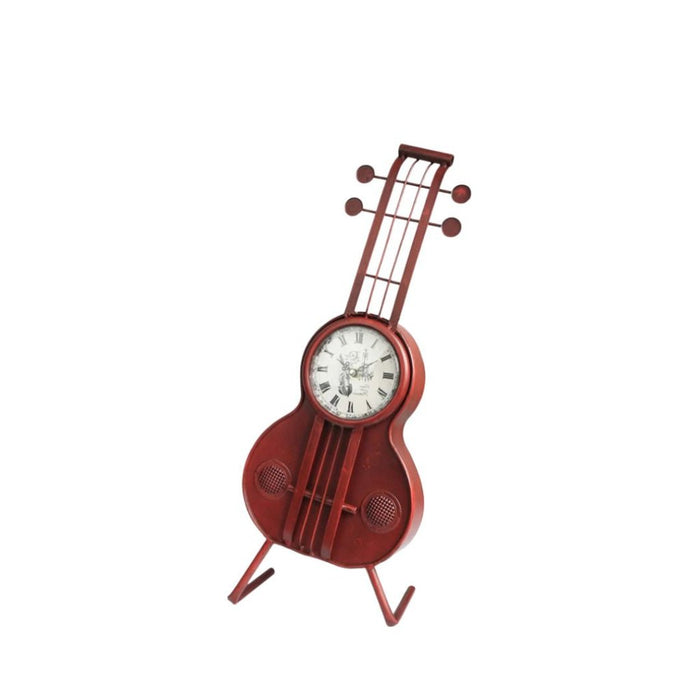 Table Clock - Vintage Guitar Shaped - Red - eazy wagon