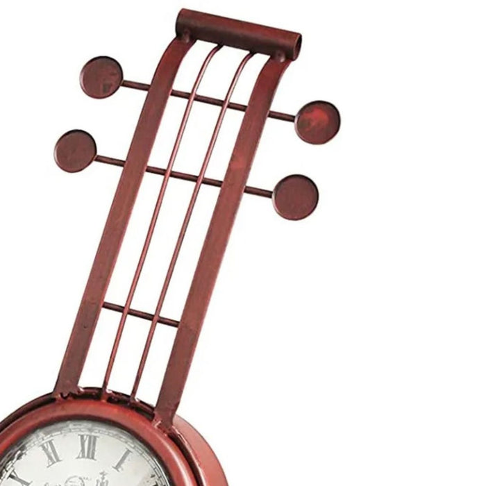 Table Clock - Vintage Guitar Shaped - Red - eazy wagon