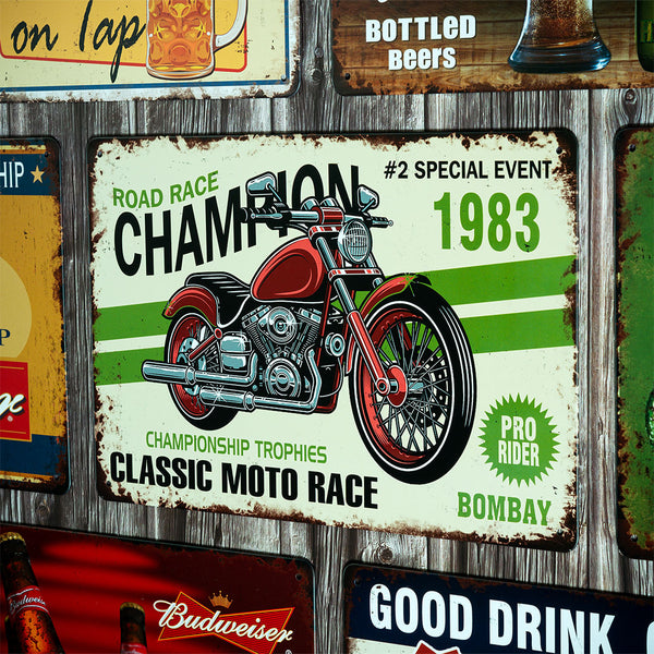 Number Plates Big wall sign - Classic Moto Race Bombay