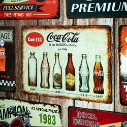 Number Plates Big wall sign - Cocacola Bottles