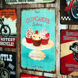 Number Plates Big wall sign - Cupcakes Bakery