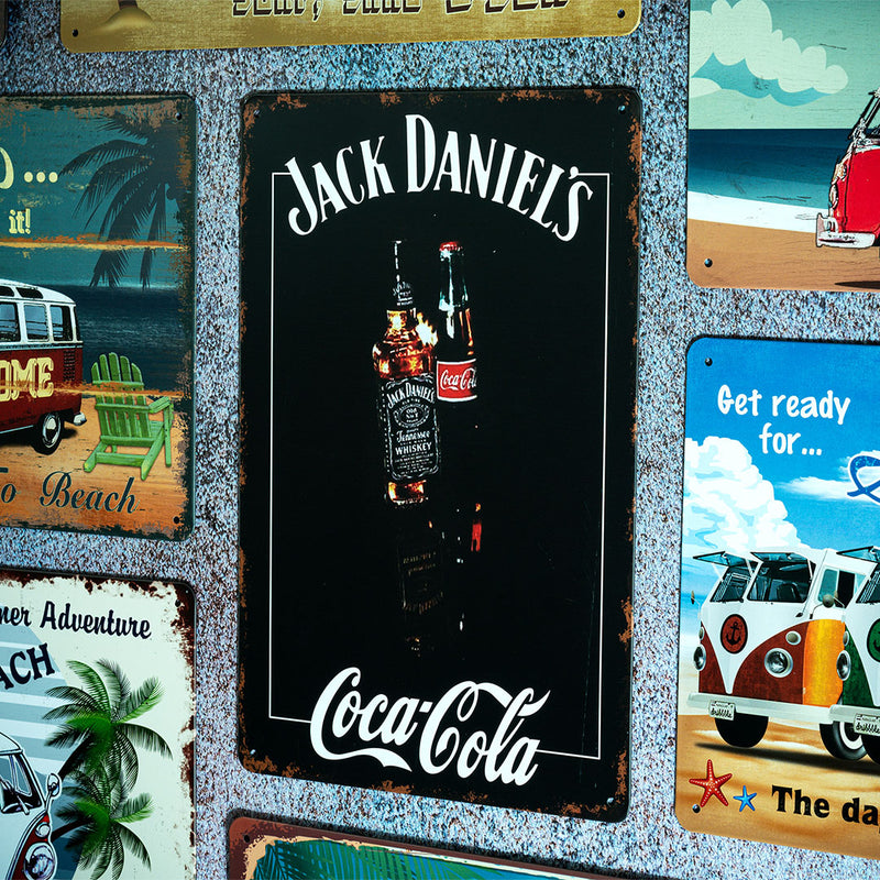 Number Plates Big wall sign - Jackdaniels With Cocacola