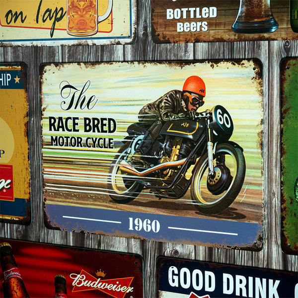 Number Plates Big wall sign - The Race Bred Motorcycle 1960