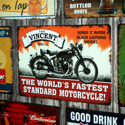 Number Plates Big wall sign - The Vincent 1000cc