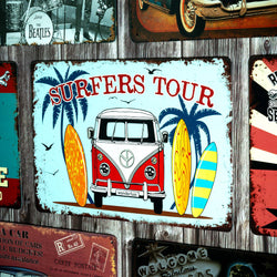 Number Plates Big wall sign - Volkswagen van Surfers Tour