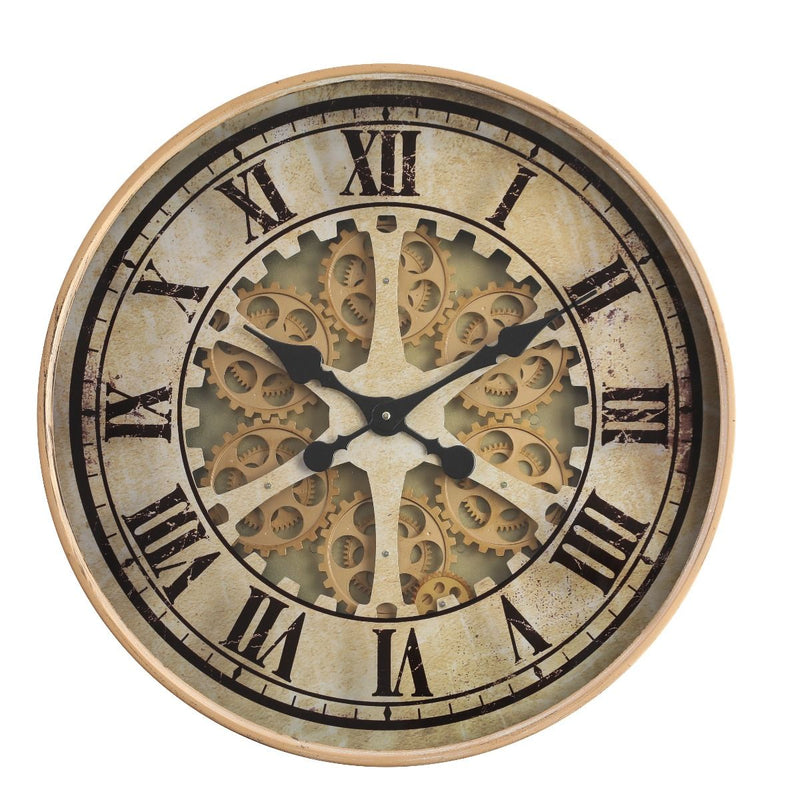 Mechanical clock - Gold Wheel (Y616 - 24")