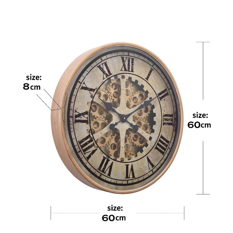 Mechanical clock - Gold Wheel (Y616 - 24")