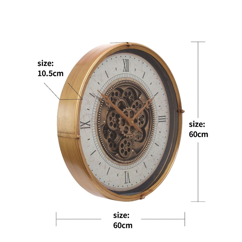 Mechanical clock - Gold & Cream (Y678-24")