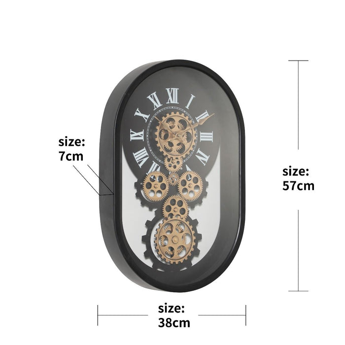 Mechanical clock - Oval Black (Y763-23x15")