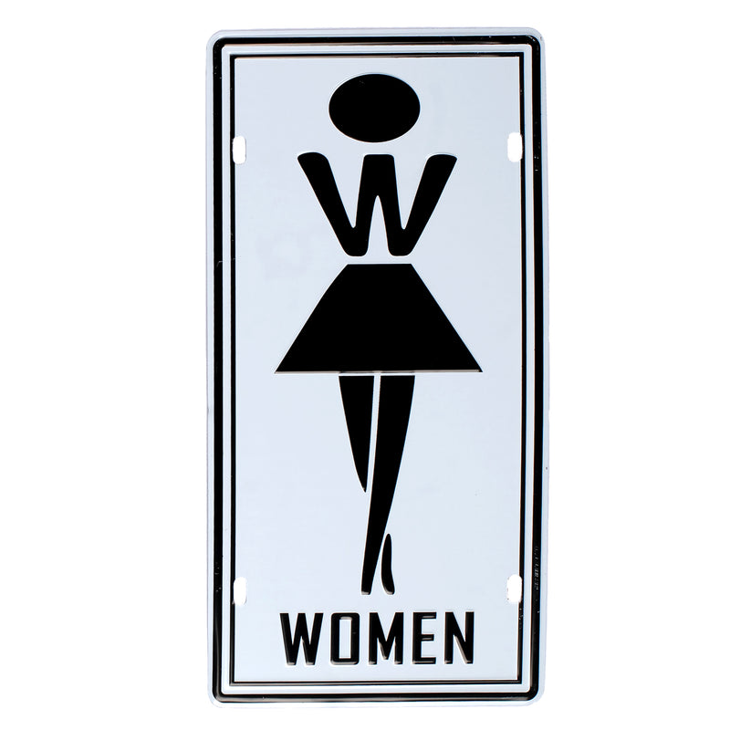 Number Plates wall sign - Women Signage