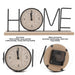 Wooden Metal Letter Clock - Home (Black) - eazy wagon