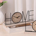 Wooden Metal Letter Clock - Home (Black) - eazy wagon